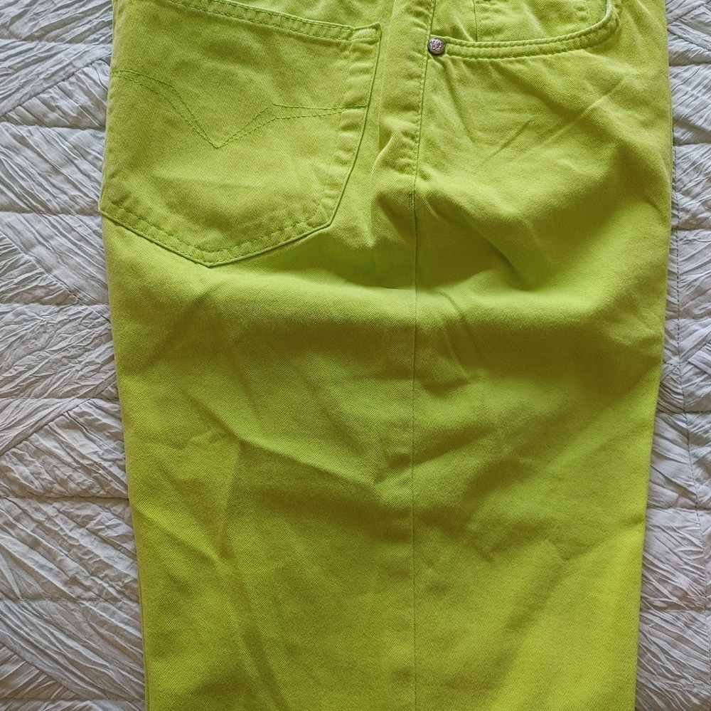 Versace Vibrant Lime Trousers - Picture 3 of 13